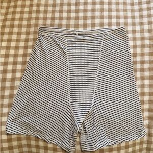 Negative Underwear Black and White Striped Pajama Shorts
